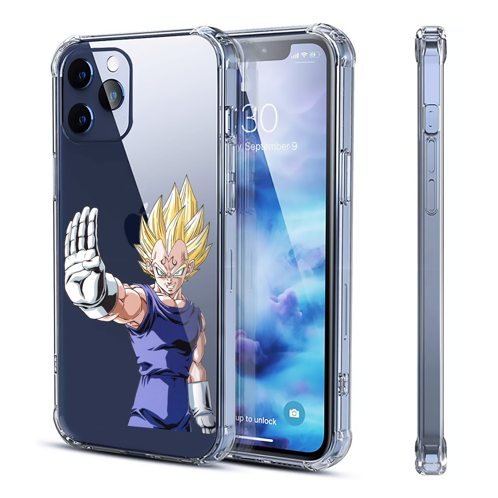 （画像用） ドラゴンボール ベジータ四世（Bejīta Yonsei）DRAGON BALL Vegeta IV 【iPhone 12シリーズ対応】透明スマホケース（クリアソフトケース）